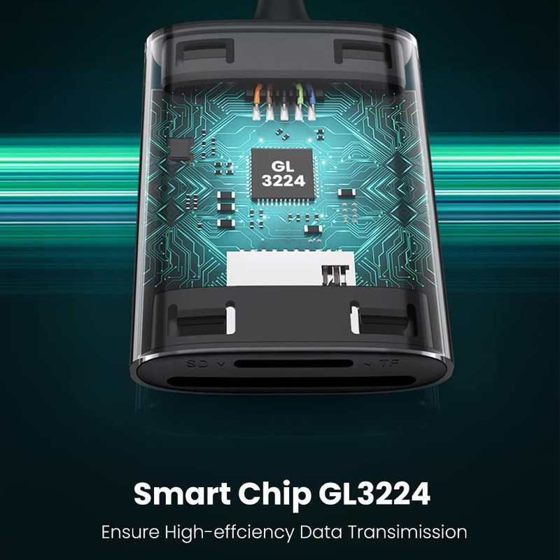 Картридер UGREEN CM401 (80887) USB-A to SD/TF серый
