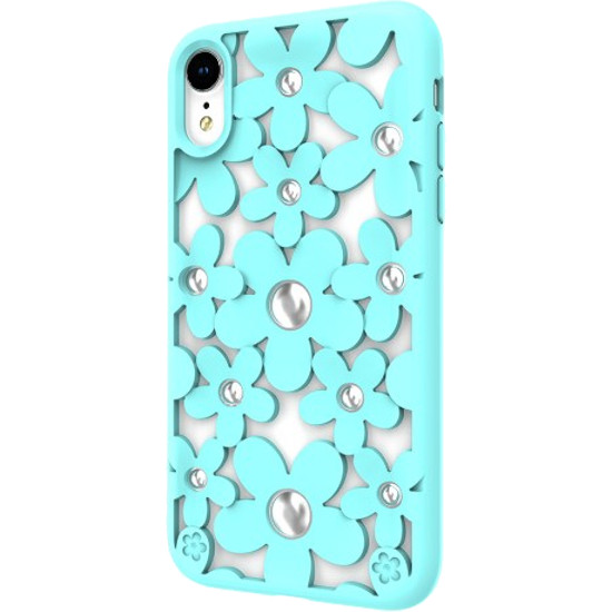 Чехол SwitchEasy Fleur для iPhone XR бирюзовый (Mint)