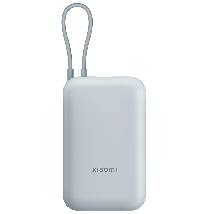 Внешний аккумулятор Xiaomi Power Bank 10000 мАч 22.5W (со встроенным кабелем) ледяной синий