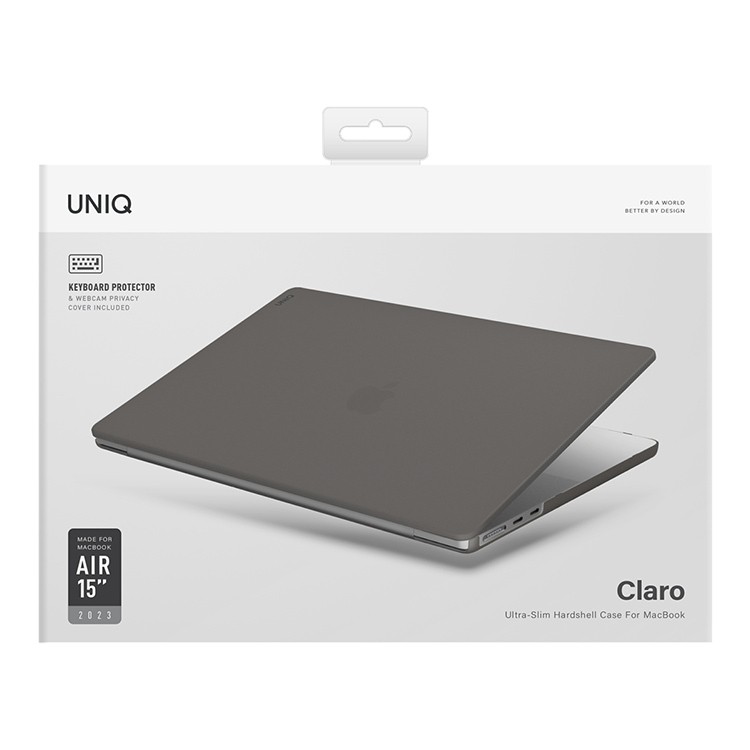 Чехол Uniq HUSK Pro Claro для MacBook Air 15" (М2, 2023) матовый тёмно-серый