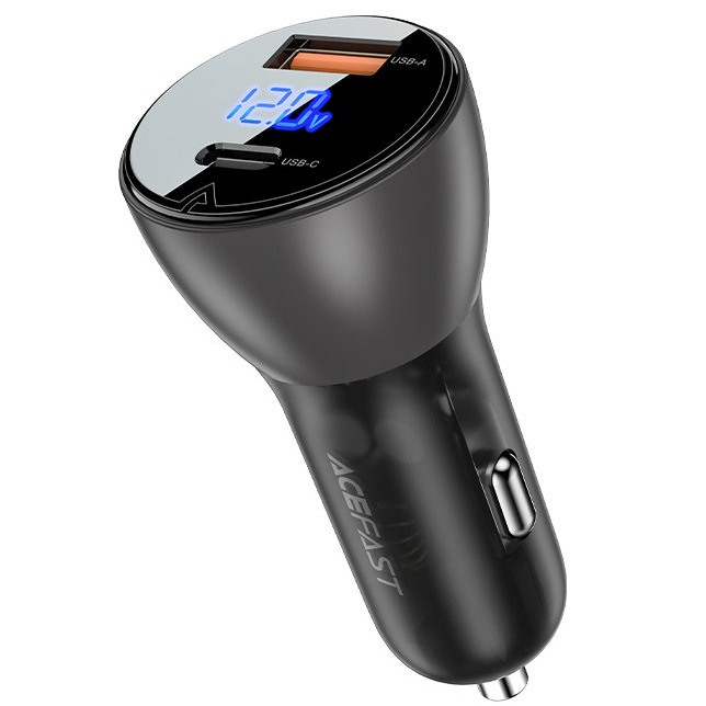 Автомобильное зарядное устройство Acefast B6 63W USB-C + USB-A Car Charger (AF-B6-TBK)