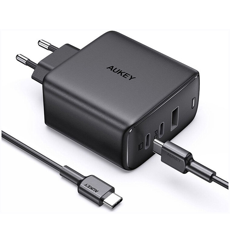 Сетевое зарядное устройство Aukey Omnia 90W 3-Port Charger чёрное 