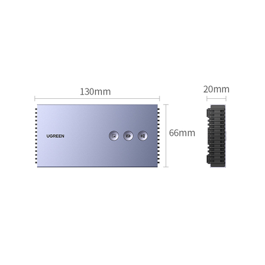 Карта видеозахвата UGREEN CM541 (80688) Dual HDMI Video Capture Device серая