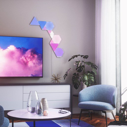 Дополнительные панели Nanoleaf Shapes Mini Triangles (без управляющего блока) 10 панелей (NL48-1001TW-10PK)