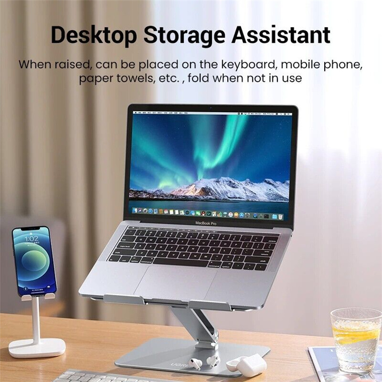 Подставка складная Ugreen LP339 (40291) Foldable Laptop Riser для ноутбуков серебристая