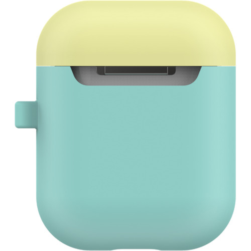 Чехол LAB.C Silicone Capsule 2in1 для Airpods мятный Mint (коралловая Coral/лимонная Lemon крышки)