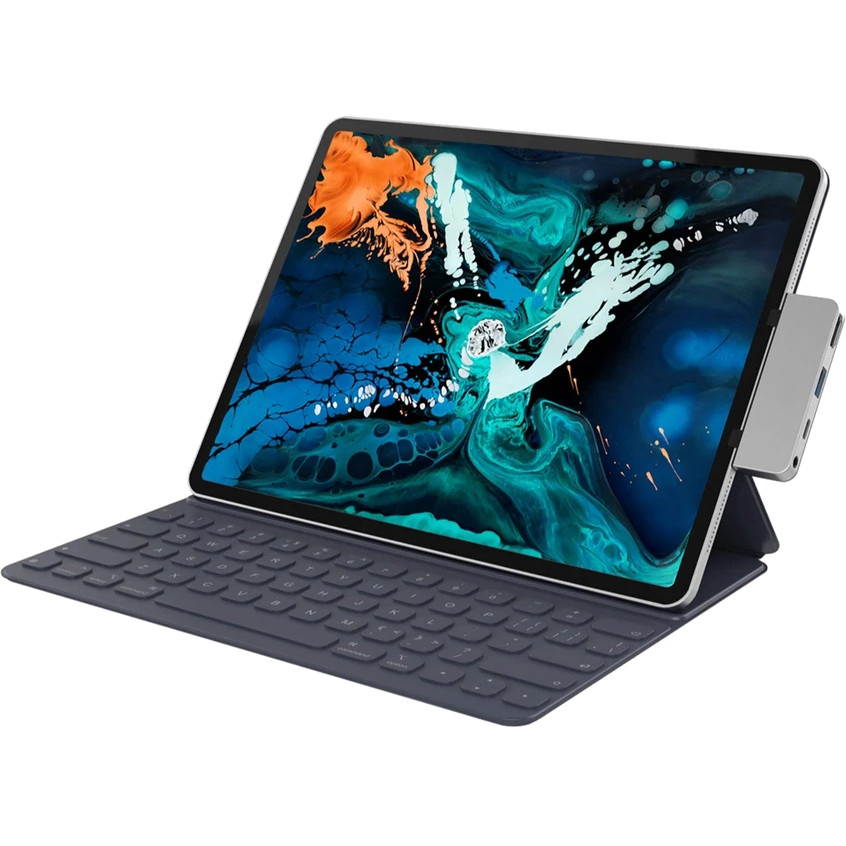 USB-хаб HyperDrive 4-in-1 USB-C Hub для iPad Pro (2020) серый (Space Gray)