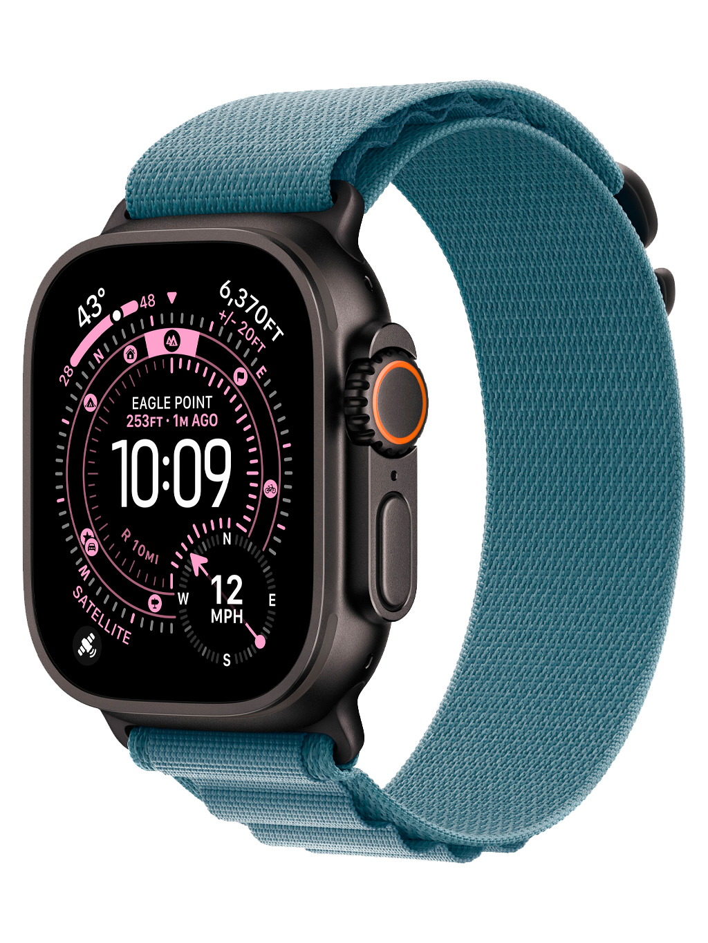 Часы Apple Watch Ultra 3 Black 49 мм Alpine Loop Light голубые