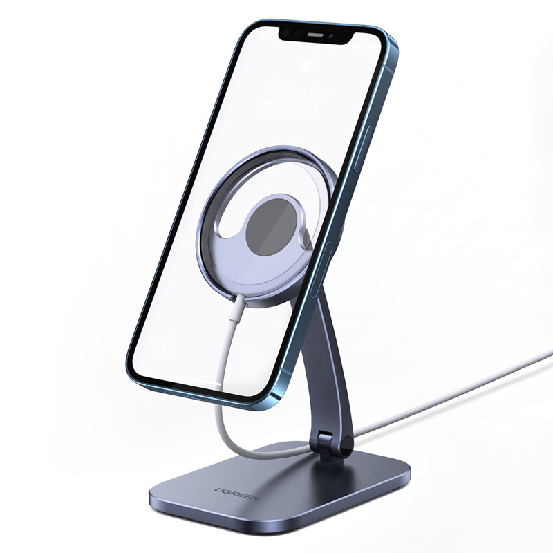 Держатель UGREEN LP472 Foldable Stand for Apple Original MagSafe Charger для зарядного устройства Magsafe серый космос (40290)