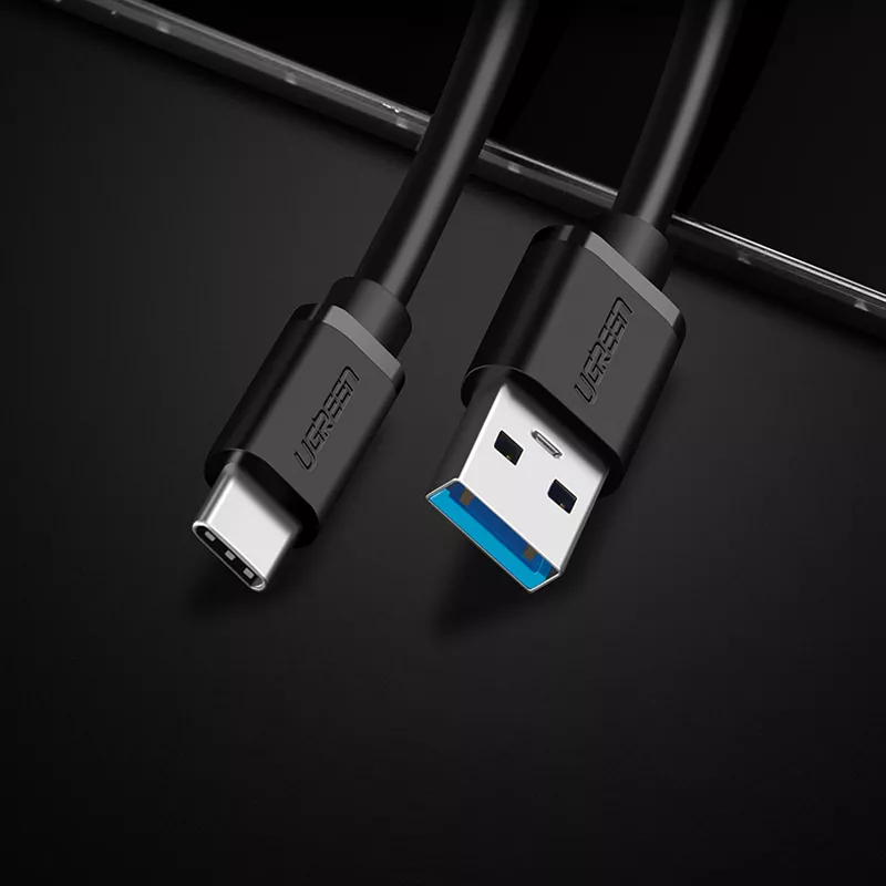 Кабель UGREEN US184 (20881) USB-A 3.0 Male to Type-C Male Cable Nickel Plating (0,5 метра) чёрный