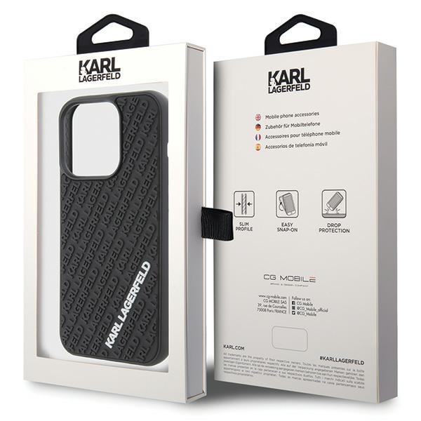 Чехол CG Mobile Lagerfeld 3D Rubber Multi Logo для iPhone 15 Pro чёрный
