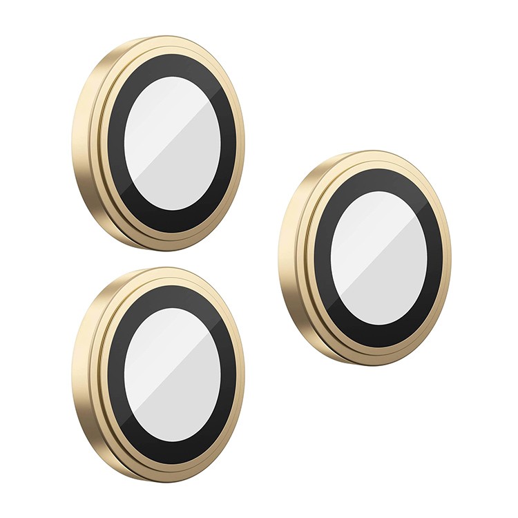 Защитное стекло Blueo Camera lens Armor metal для камеры iPhone 14 Pro/14 Pro Max Золотое (3 шт+install)