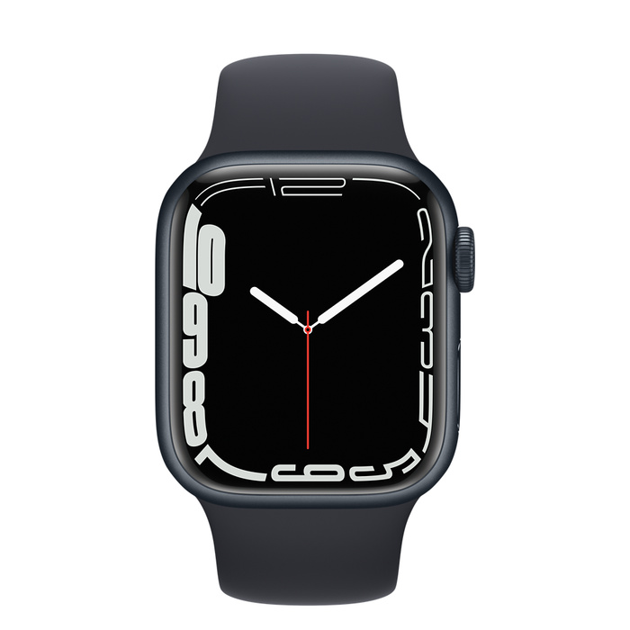 Умные часы Apple Watch Series 7 41 мм, алюминий «Тёмная ночь», спортивный ремешок «Тёмная ночь»