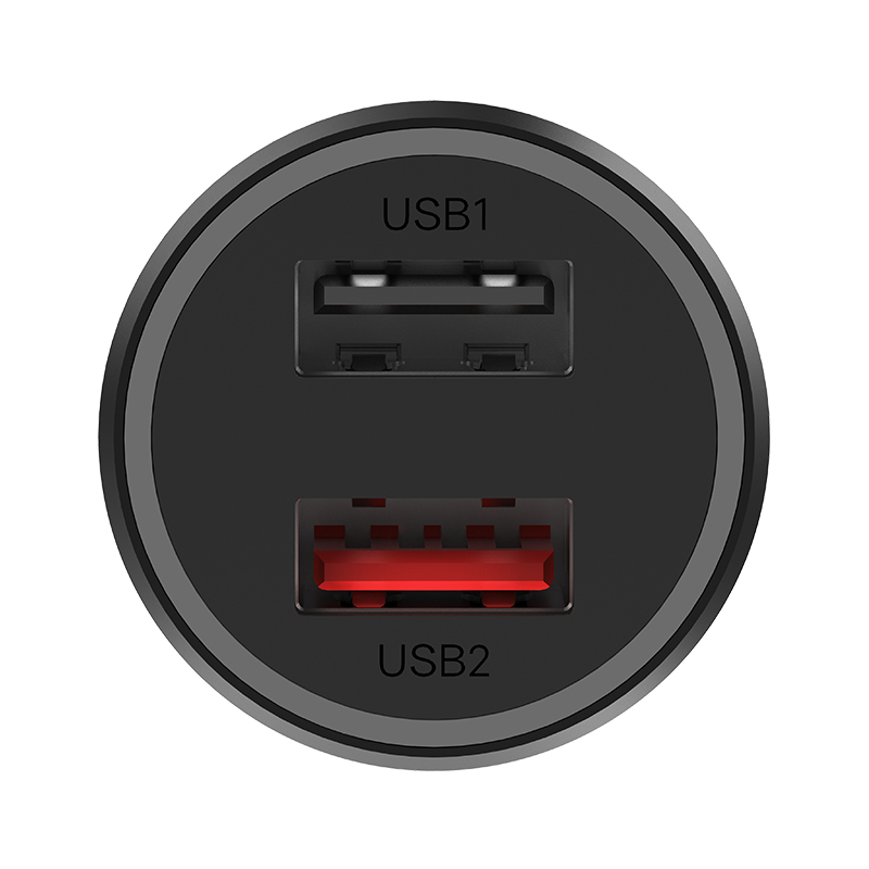 Автозарядка Xiaomi Mi 37W Dual-Port Car Charger чёрная