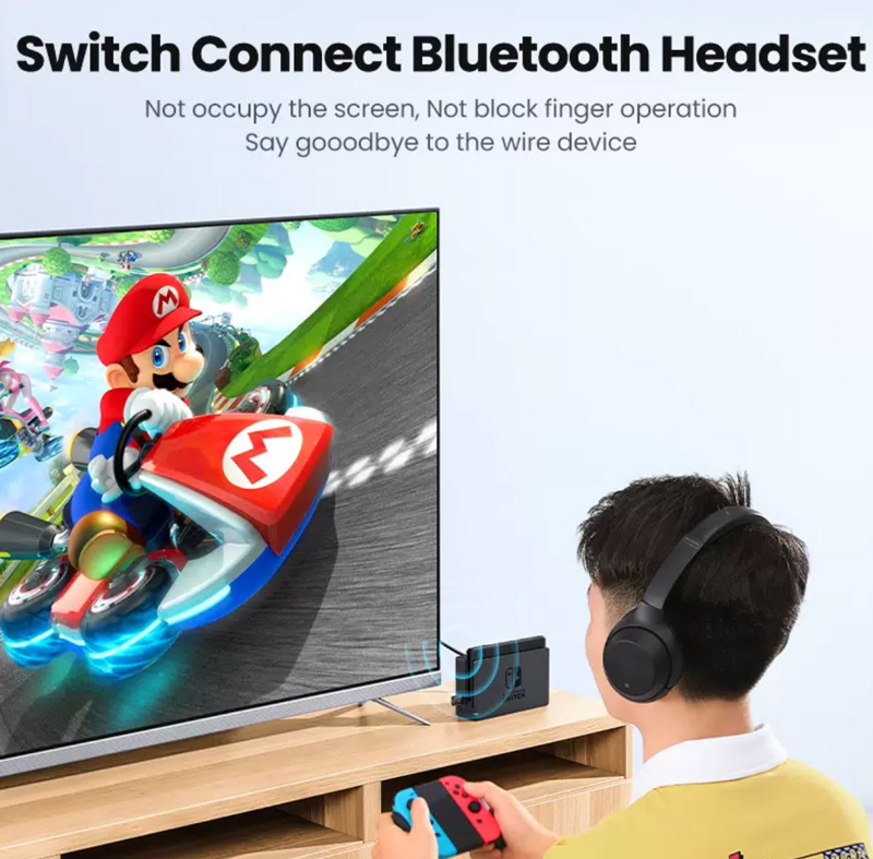Аудиоадаптер UGREEN CM408 (10928) USB2.0 Bluetooth Transmitter 5.0 для PS 5, PS 5 Pro, PS4 Pro, Nintendo Switch