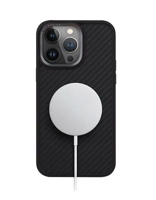 Чехол Uniq для iPhone 15 Pro Max KEVA Kevlar черный (MagSafe)