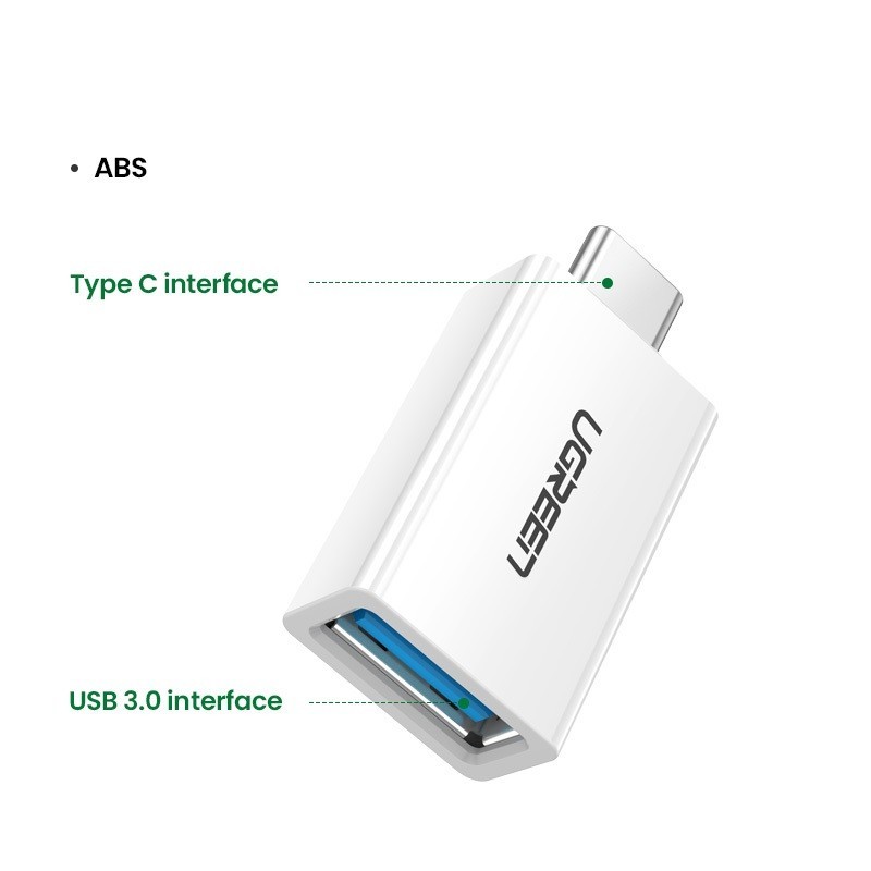 Адаптер UGREEN US173 (30155) USB-C to USB 3.0 A Female Adapter белый