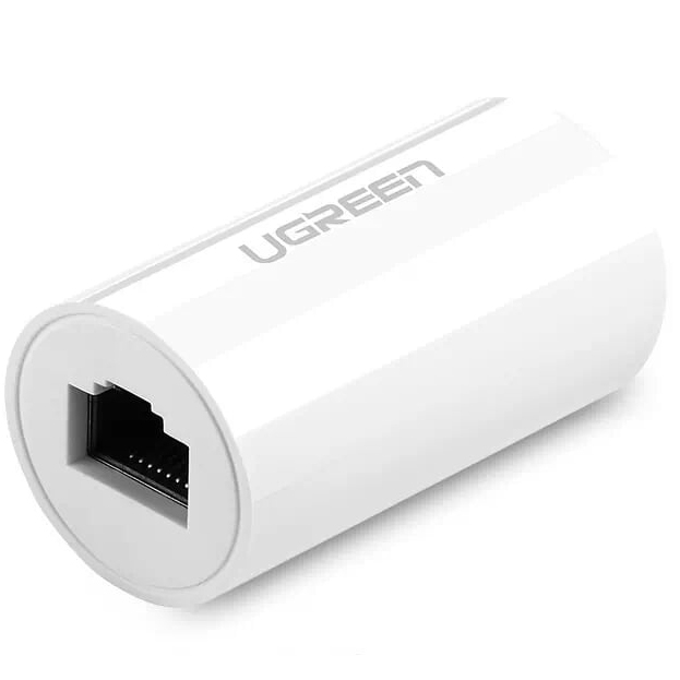 Адаптер-удлинитель для сетевого кабеля Ugreen NW116 RJ45 Ethernet Connector белый (20391) 
