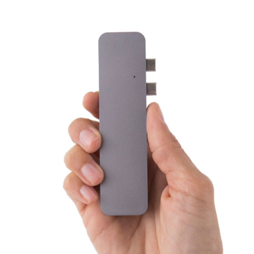 Хаб HyperDrive DUO 7-in-2 USB-C Hub для MacBook Pro/Air (USB-C) серый космос (HD28C-GRAY)