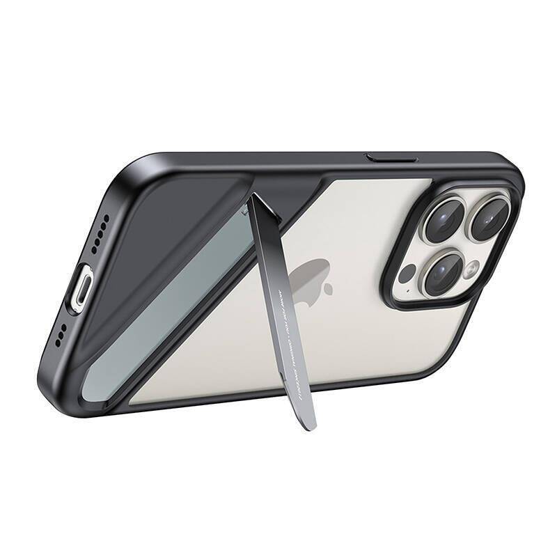 Чехол Ugreen LP739 Kickstand Protective Case для iPhone 15 Pro чёрный / прозрачный (25406)