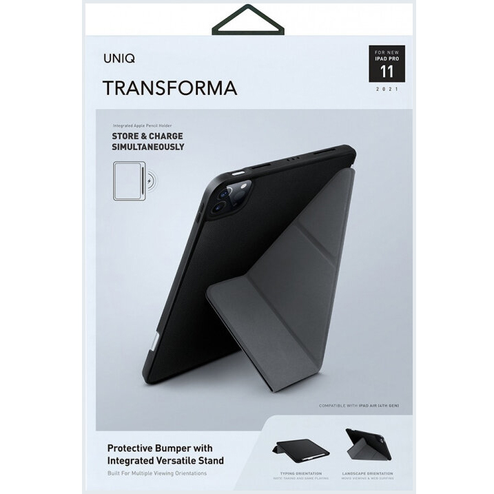 Чехол Uniq Transforma Case для iPad Pro 11" (2020-2021) чёрный (Black)