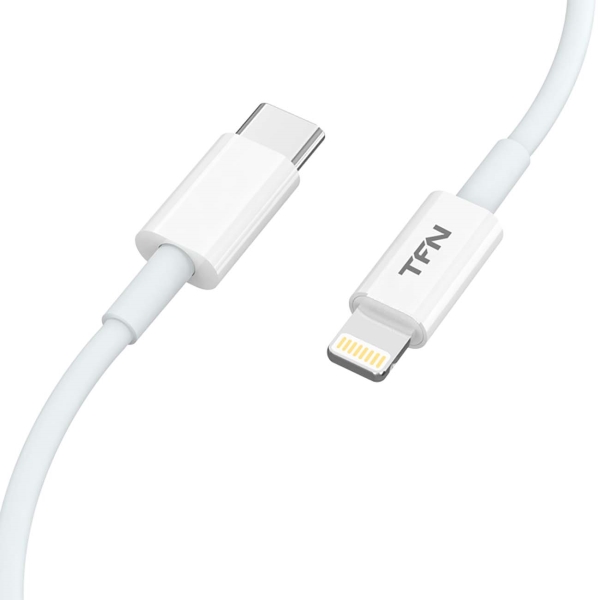 Кабель TFN 8pin (Lightning MFI) USB-TypeC TPE (1 метр) белый