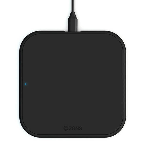 Беспроводная зарядка ZENS Aluminium Single Wireless Charger 10W Twin Pack чёрная (2 беспроводные зарядки)