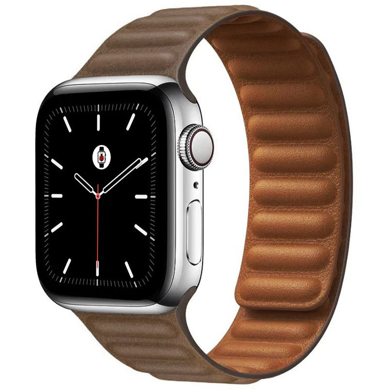Ремешок EcoLeather Link для Apple Watch 42/44/45 мм коричневый (Saddle Brown)