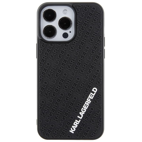Чехол CG Mobile Lagerfeld 3D Rubber Multi Logo для iPhone 15 Pro Max чёрный