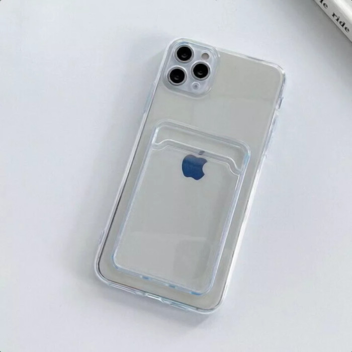Чехол с кармашком под карту Marubozu Japan для iPhone 14 Pro прозрачный