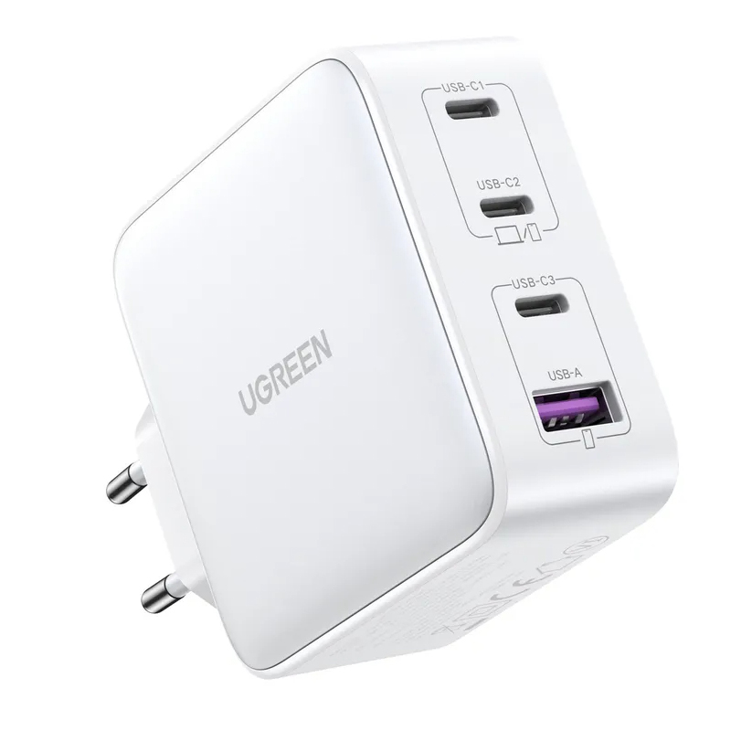 Сетевое зарядное устройство UGREEN CD226 USB-A + 3 x USB-C 100W GaN белое (15337)