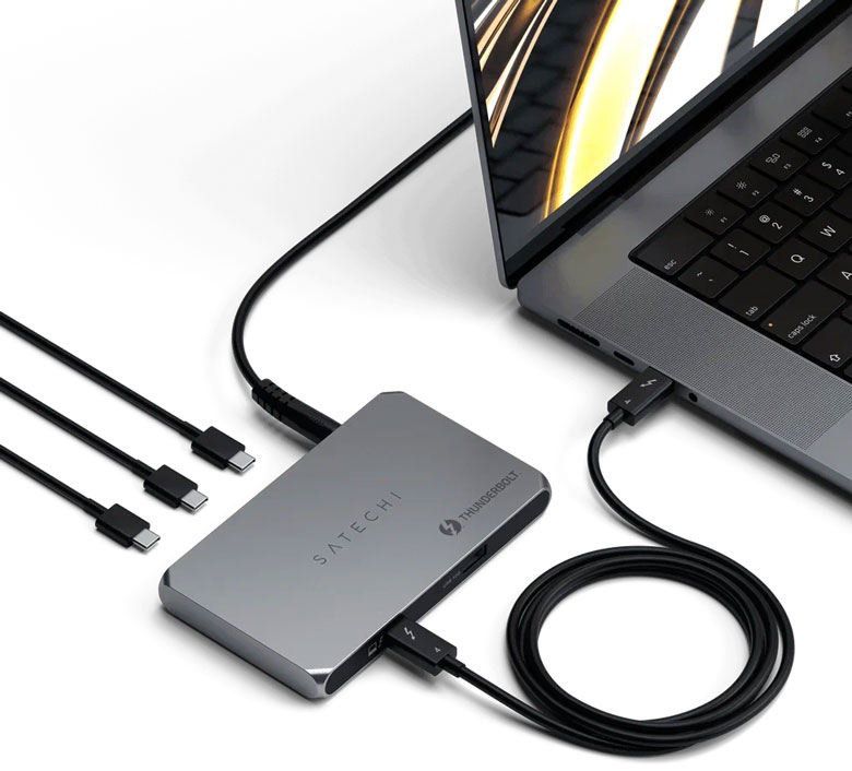 Хаб Satechi Thunderbolt 4 Slim Hub (ST-T4SHM-EU)