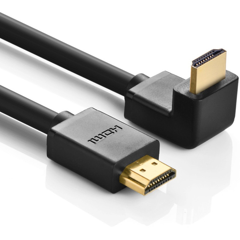 Кабель Ugreen HD103 HDMI Cable Right Angle 90 Degree (2 метра) чёрный (10173)