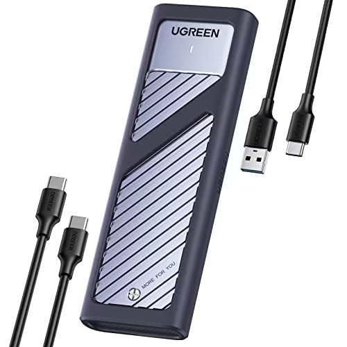 Бокс внешний для жесткого диска UGREEN CM559 (15511) M.2 NVMe SSD Enclosure 10Gbps с кабелем USB-C и USB-A