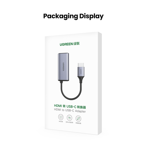 Конвертер Ugreen CM323 (70693) HDMI to USB-C Converter серый