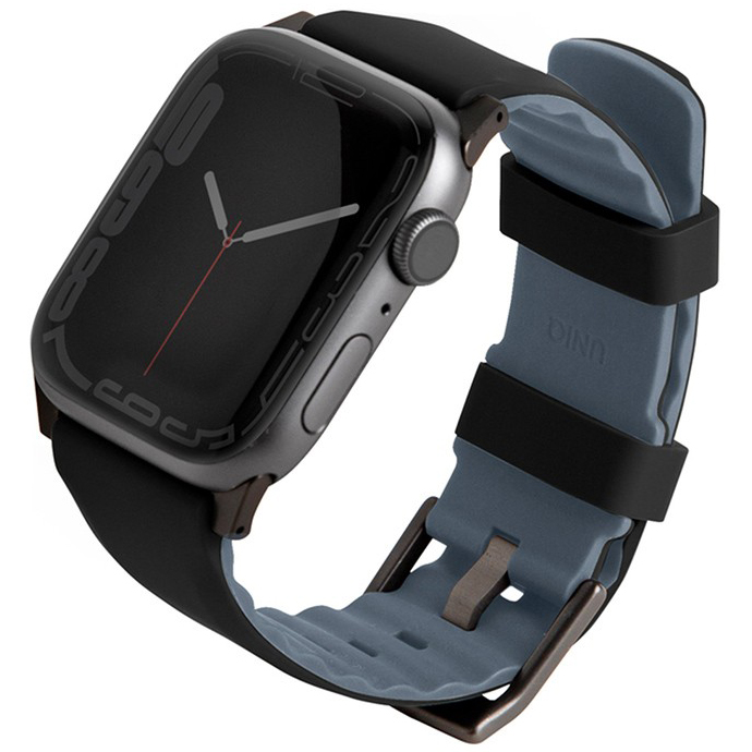 Ремешок Uniq Linus Airosoft Silicone для Apple Watch 38/40/41 мм чёрный (41MM-LINUSBLK)