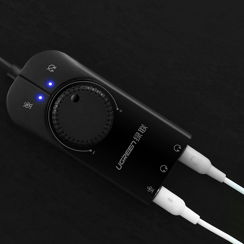 Звуковая карта внешняя Ugreen CM129 (40964) USB External Stereo Sound Adapter -15 см кабель