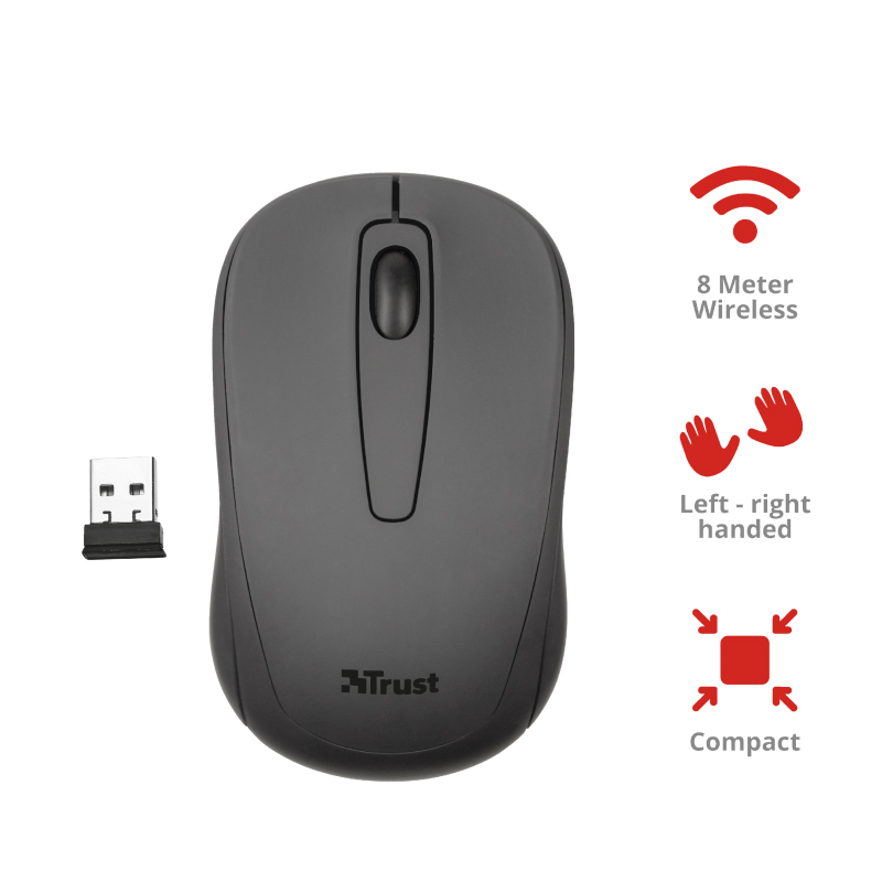 Беспроводная компьютерная мышь Trust Ziva Wireless Compact Mouse