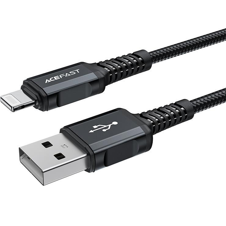Кабель Acefast C4-02 USB-A to Lightning Cable (1,8 метра) чёрный (AF-C4-02-BK)