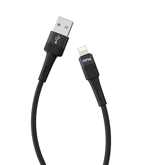 Кабель TFN 8pin Envy (Lightning-USB) нейлон (1,2 метра) чёрный (black)