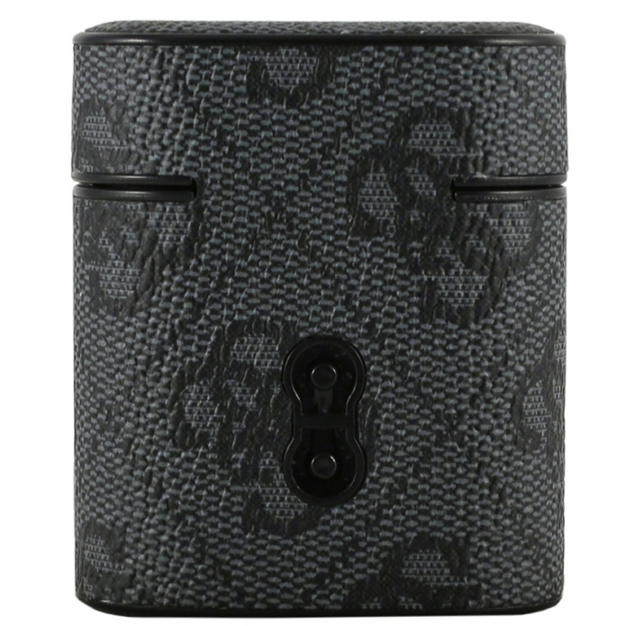 Чехол Guess 4G PU Leather Case Metal Logo для AirPods серый