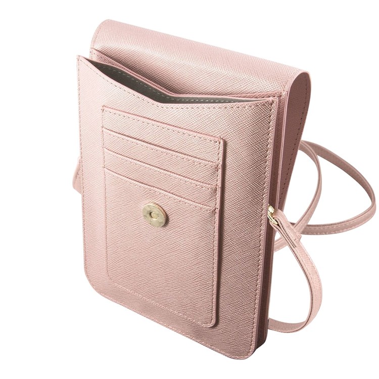 Сумка CG Mobile Guess Wallet Bag Saffiano Script Logo для смартфонов розовая