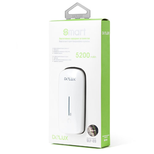 Внешний аккумулятор Delux DLP-09 5200 mAh белый