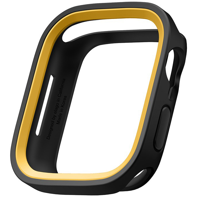 Чехол Elago DUO для Apple Watch 44/45 мм чёрный / жёлтый