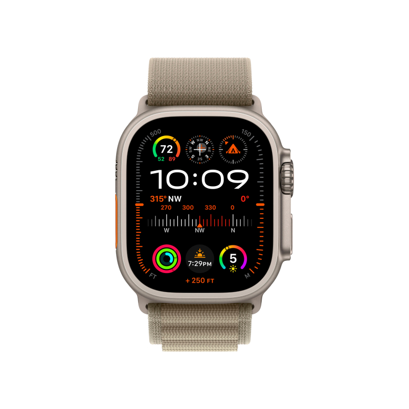 Умные часы Apple Watch Ultra 2 49 мм, GPS, титан, ремешок Alpine оливковый