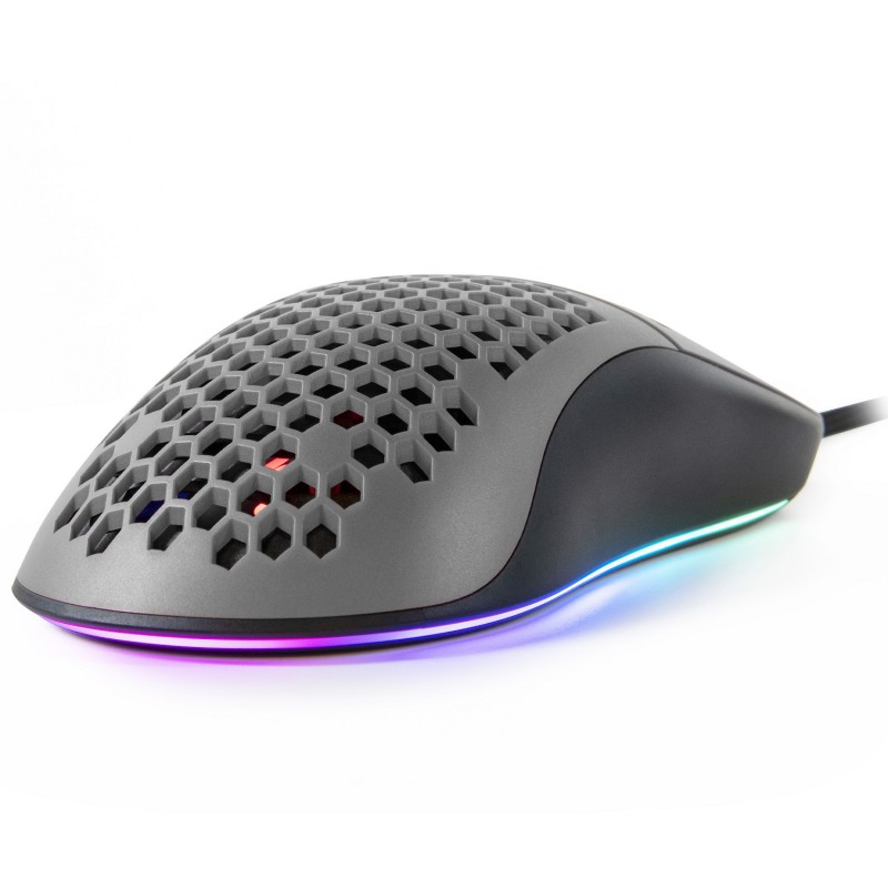 Игровая мышь Arozzi FAVO с RGB подсветкой чёрная/серая