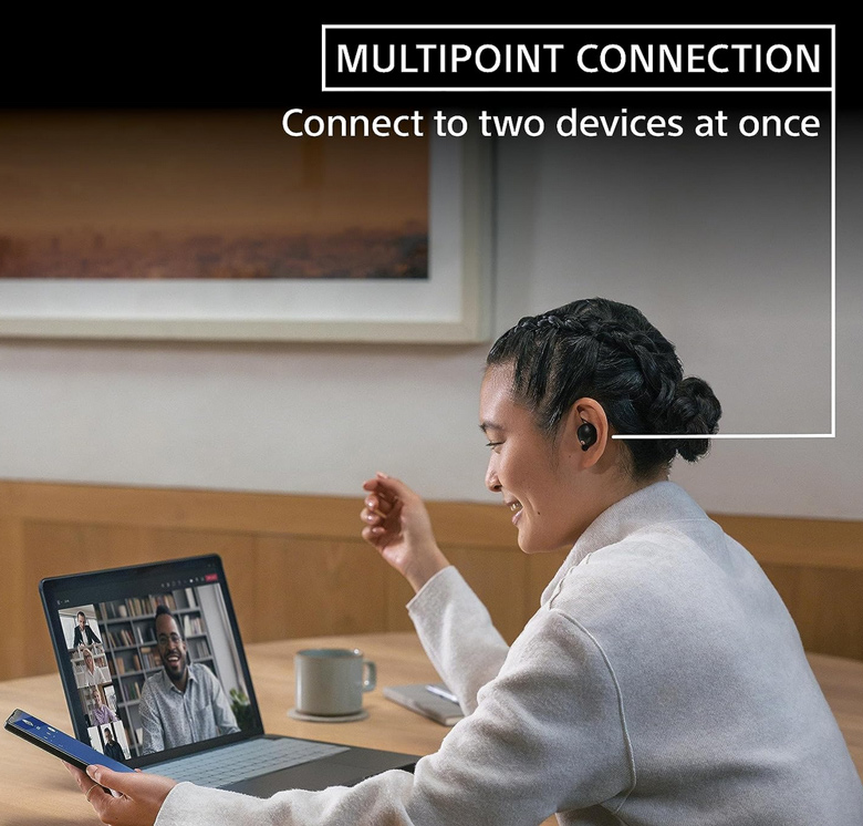Наушники SONY TWS с шумоподавлением черные