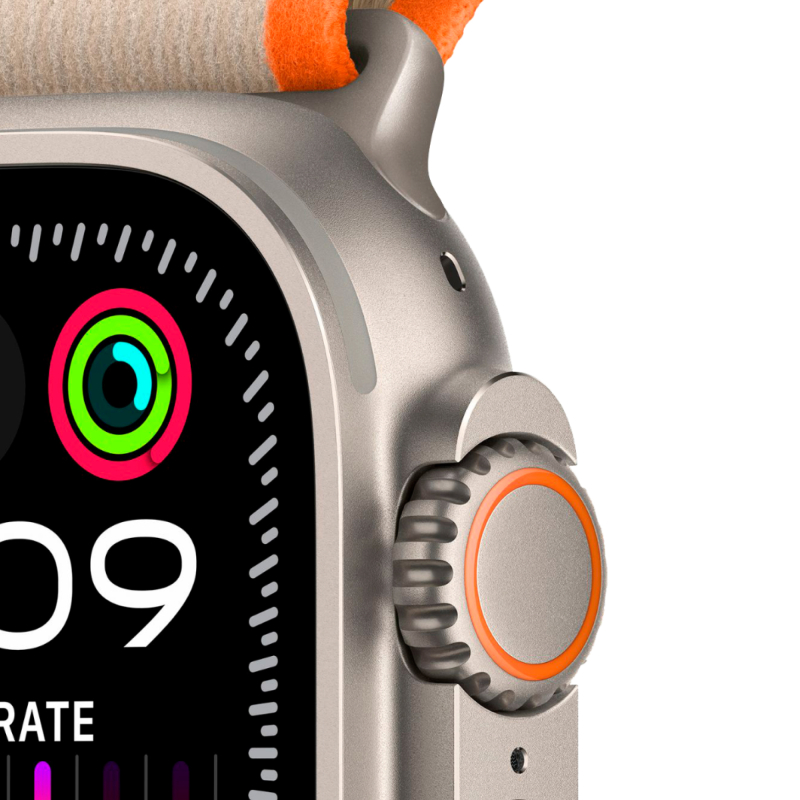 Умные часы Apple Watch Ultra 2 49 мм, GPS, титан, ремешок Trail оранжевый / бежевый