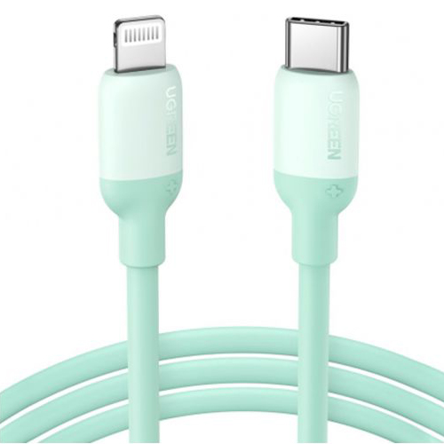 Кабель Ugreen US387 USB-C to Lightning Silicone Cable (1 метр) зелёный (20308) 