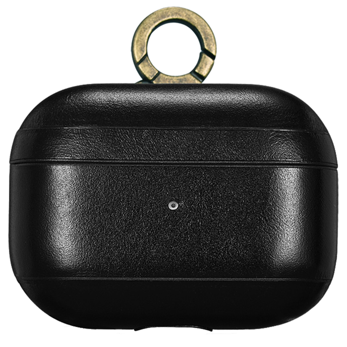 Чехол iCarer Vintage Leather Style с карабином для AirPods Pro чёрный